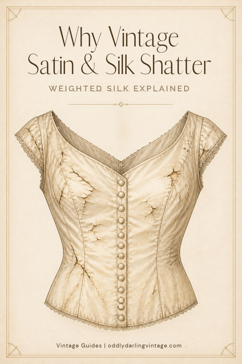 Why Vintage Satin and Silk Shatters guide header, Oddly Darling Vintage