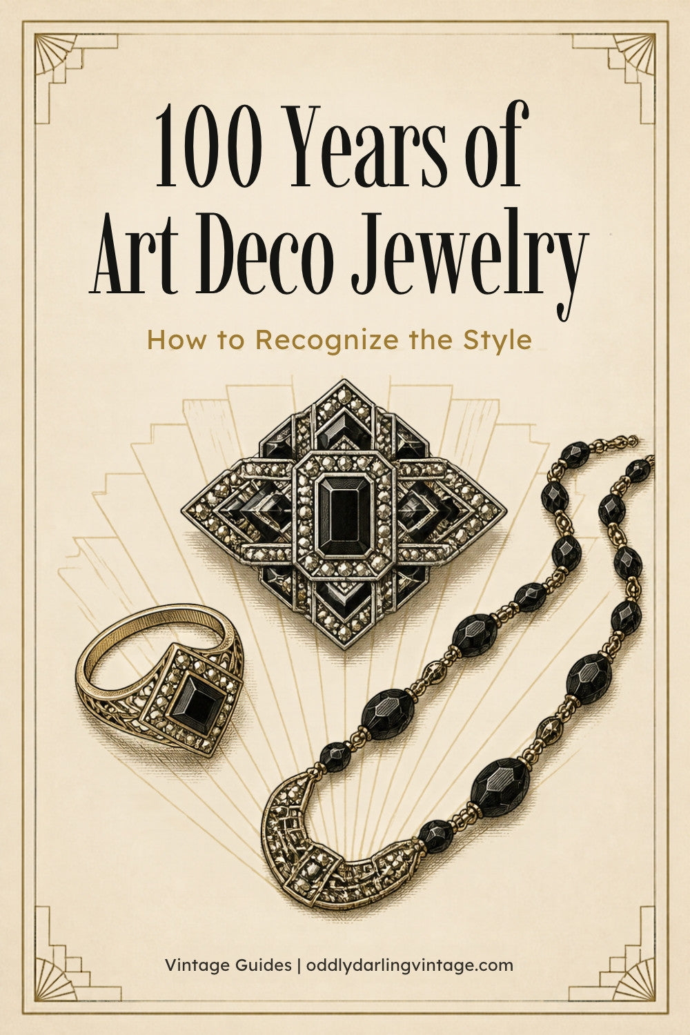 Art Deco Jewelry guide header, Oddly Darling Vintage