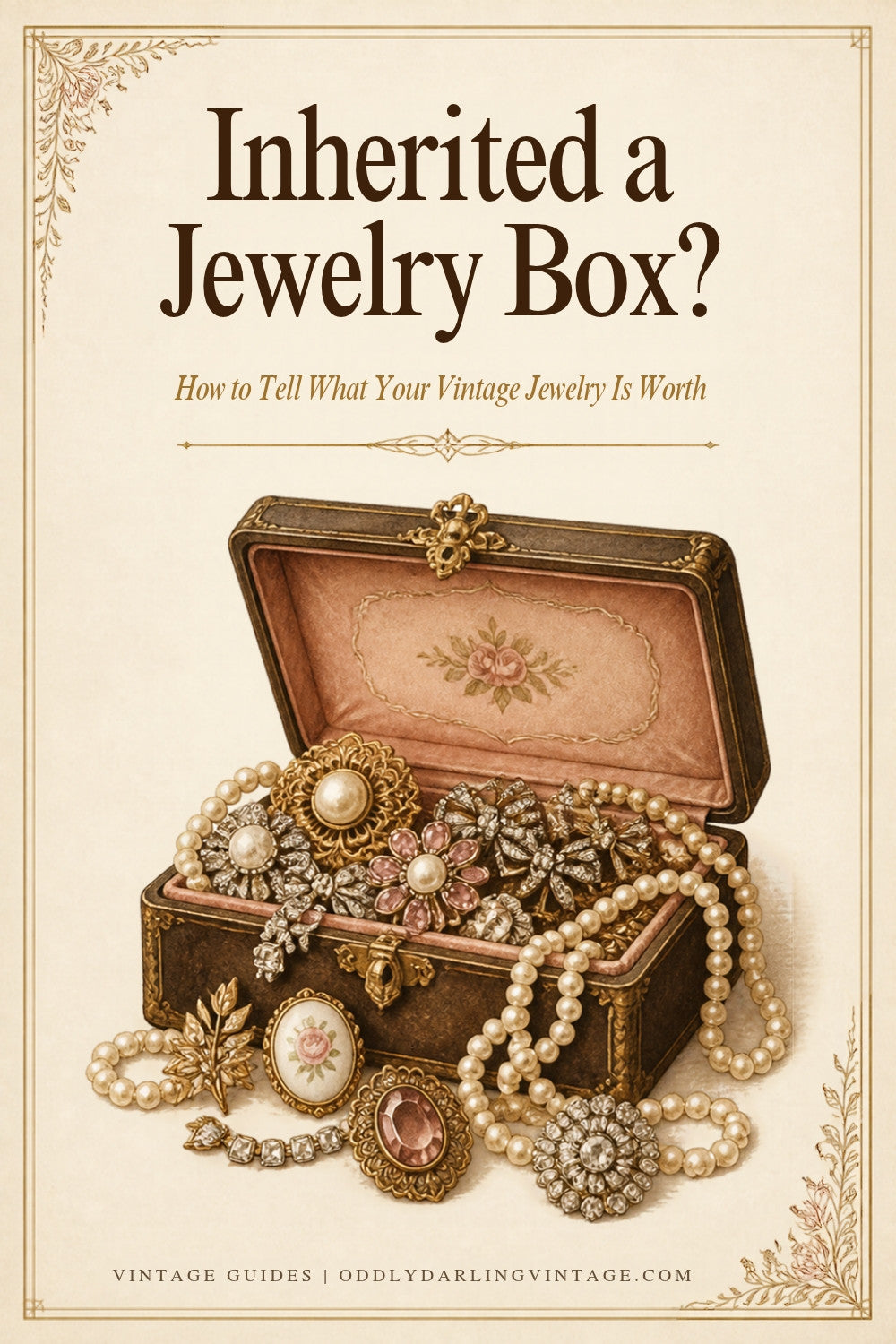Inherited Vintage Jewelry: What Is It Worth? guide header, Oddly Darling Vintage