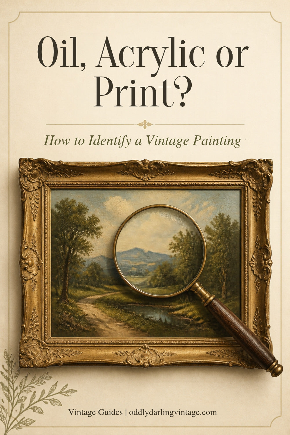 Oil, Acrylic or Print? How to identify a vintage painting guide header, Oddly Darling Vintage