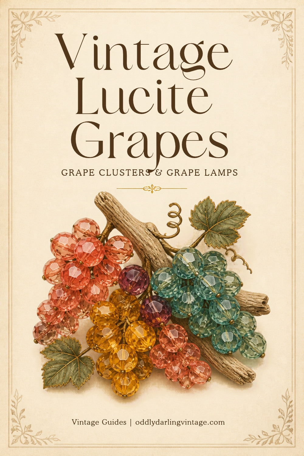 Vintage Lucite Grapes and Grape Lamps guide header, Oddly Darling Vintage