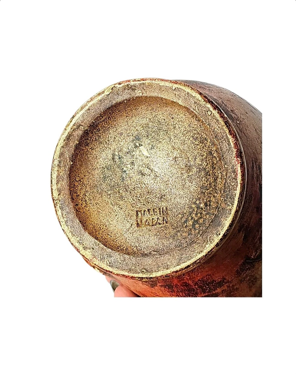 Oddly Darling Vintage ceramic pitcher base with Made in Japan stamp and weathered earthy texture