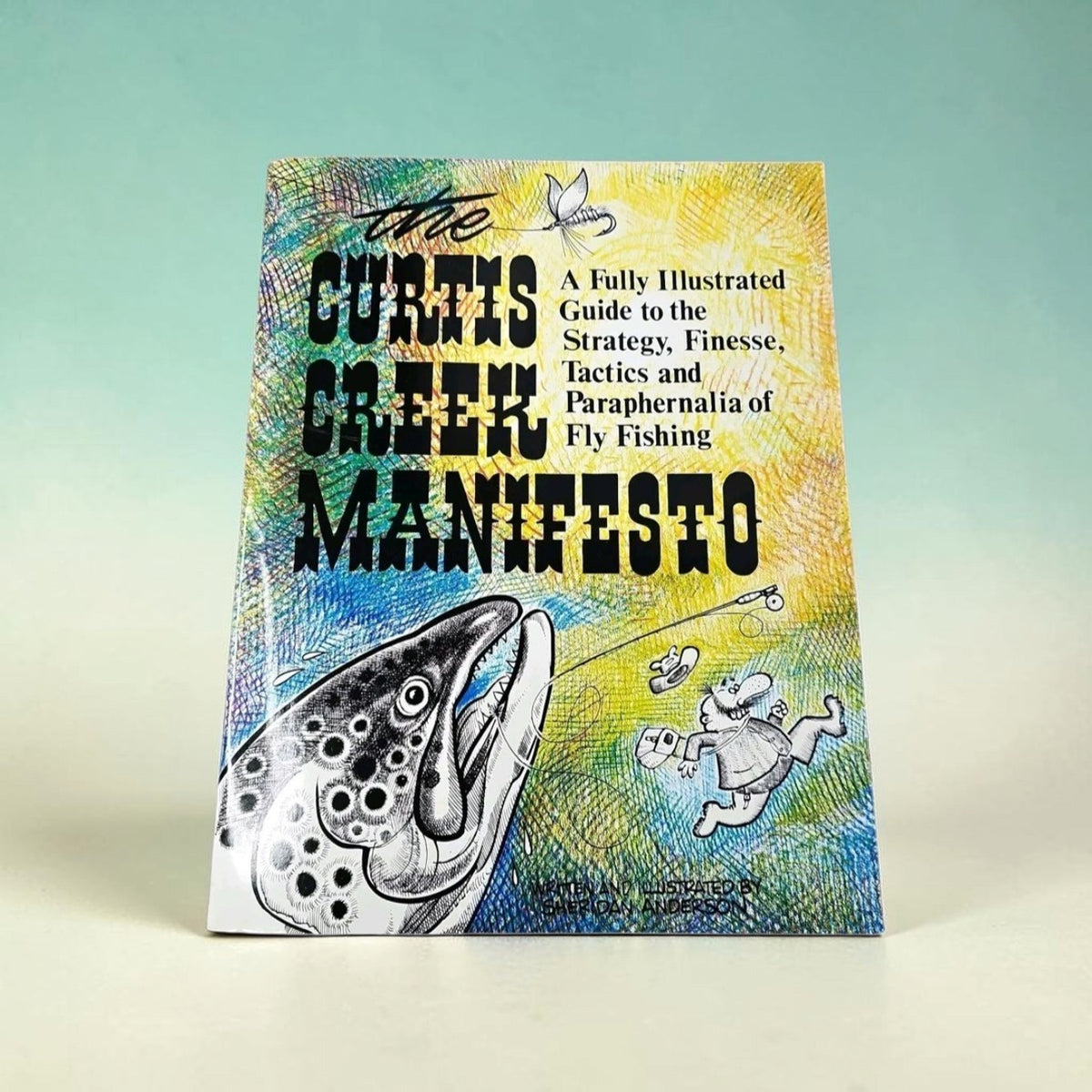 Oddly Darling Vintage The Curtis Creek Manifesto fly fishing guide book with hand-drawn trout and angler illustrations