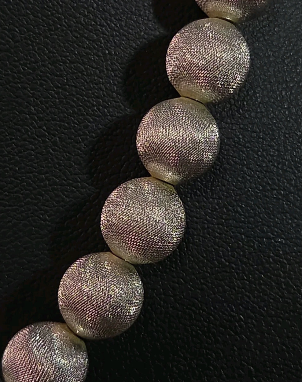 Oddly Darling Vintage Monet silver-tone statement necklace featuring textured spherical beads with a brushed finish