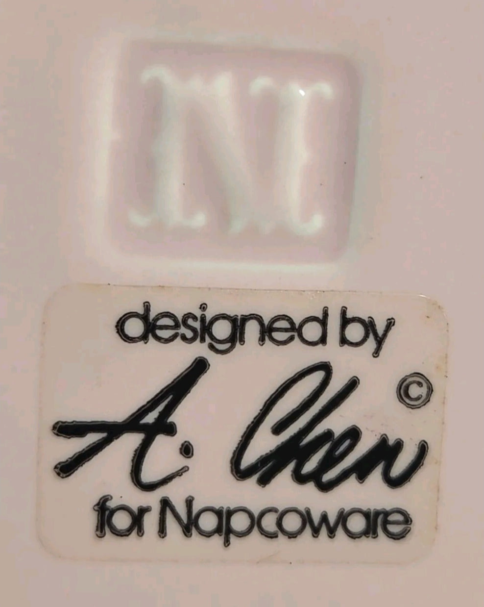 Oddly Darling Vintage Napcoware ceramic planter base with A. Chen designer mark and embossed N logo