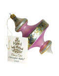 Oddly Darling Vintage 1989 Christopher Radko glass Christmas ornament in pink with gold glitter and silver accents