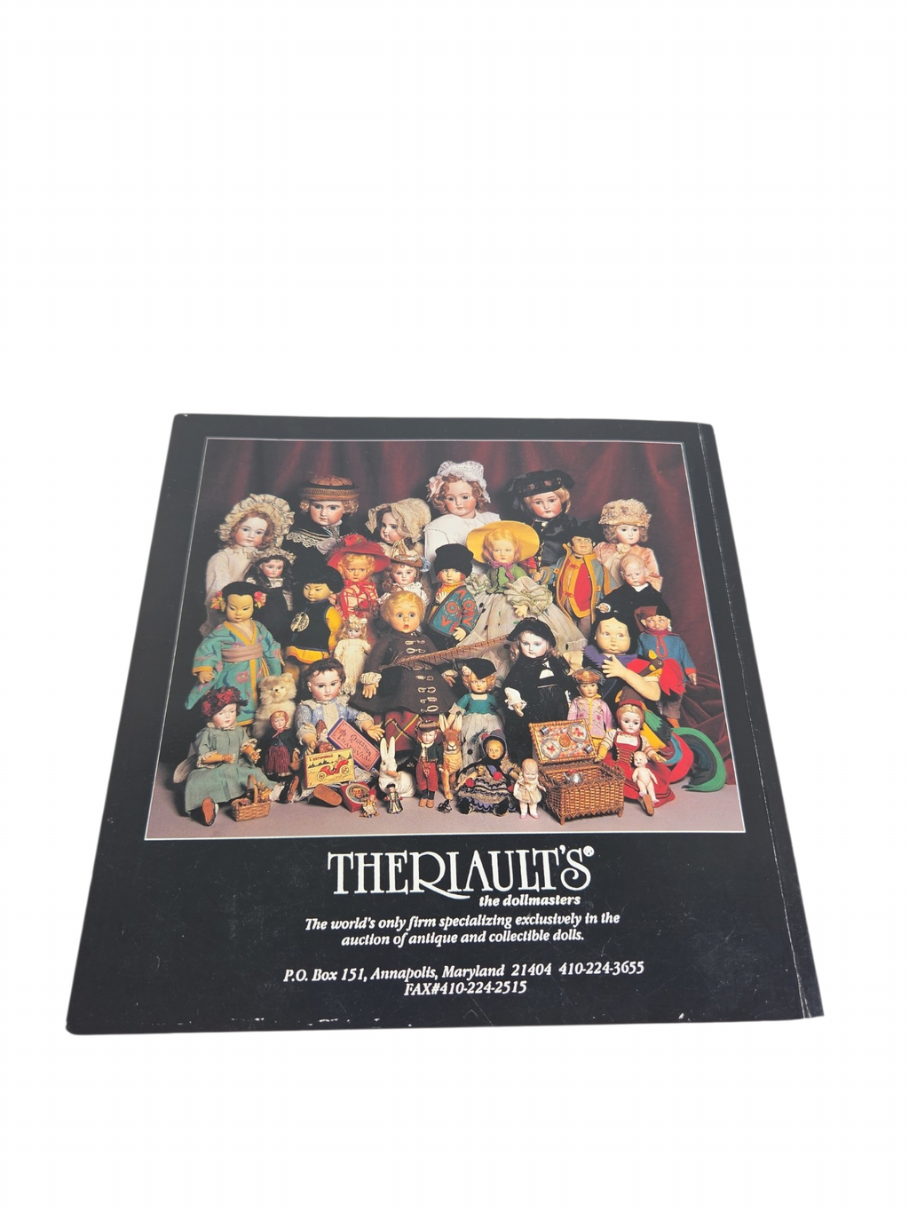 Oddly Darling Vintage Theriault's 1994 antique doll auction catalogue featuring a collection of bisque dolls on cover