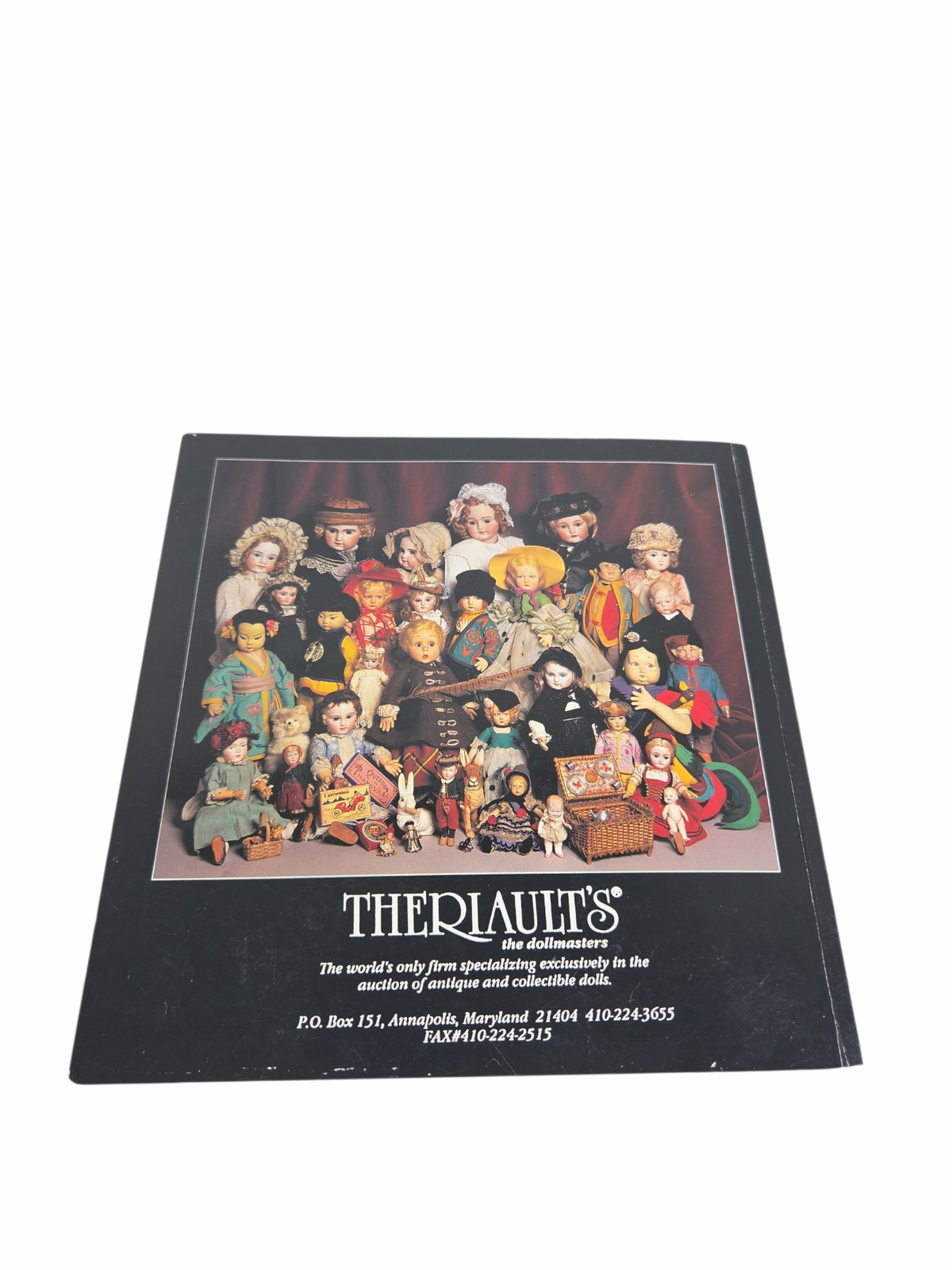 Oddly Darling Vintage Theriault's 1994 antique doll auction catalogue featuring a collection of bisque dolls on cover