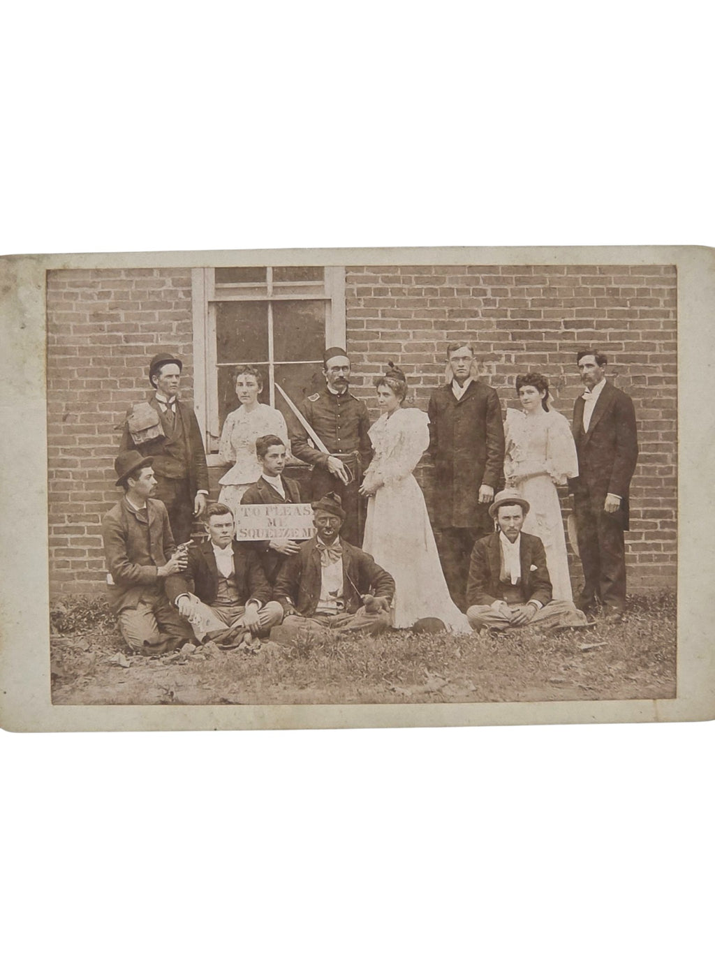 Oddly Darling Vintage antique Victorian cabinet card photograph featuring a group in theatrical costumes in Kentucky.