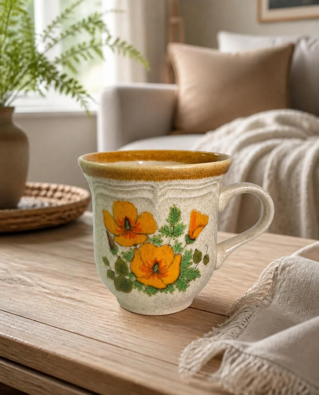 Oddly Darling Vintage Mikasa Garden Club petunias stoneware mug
