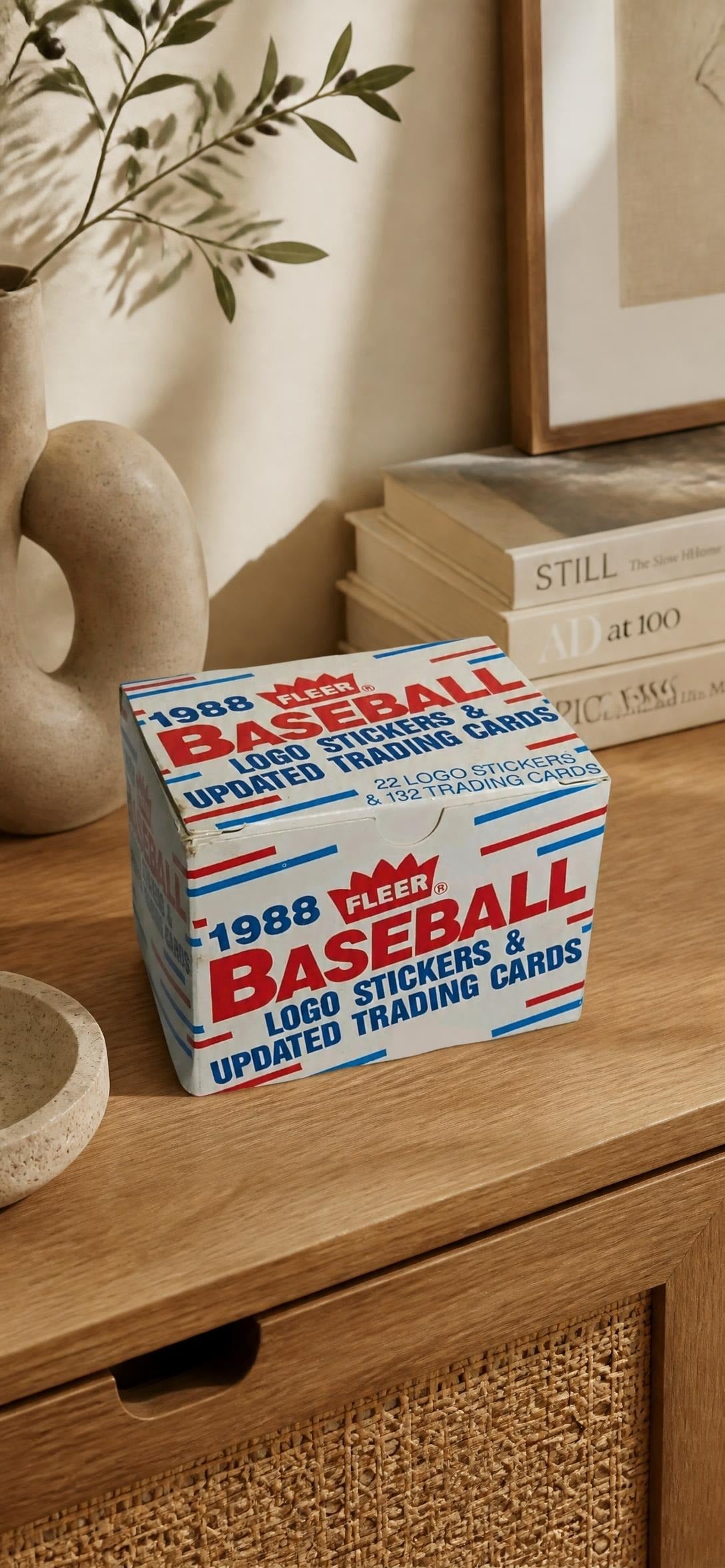Oddly Darling Vintage 1980s Fleer baseball trading card display box
