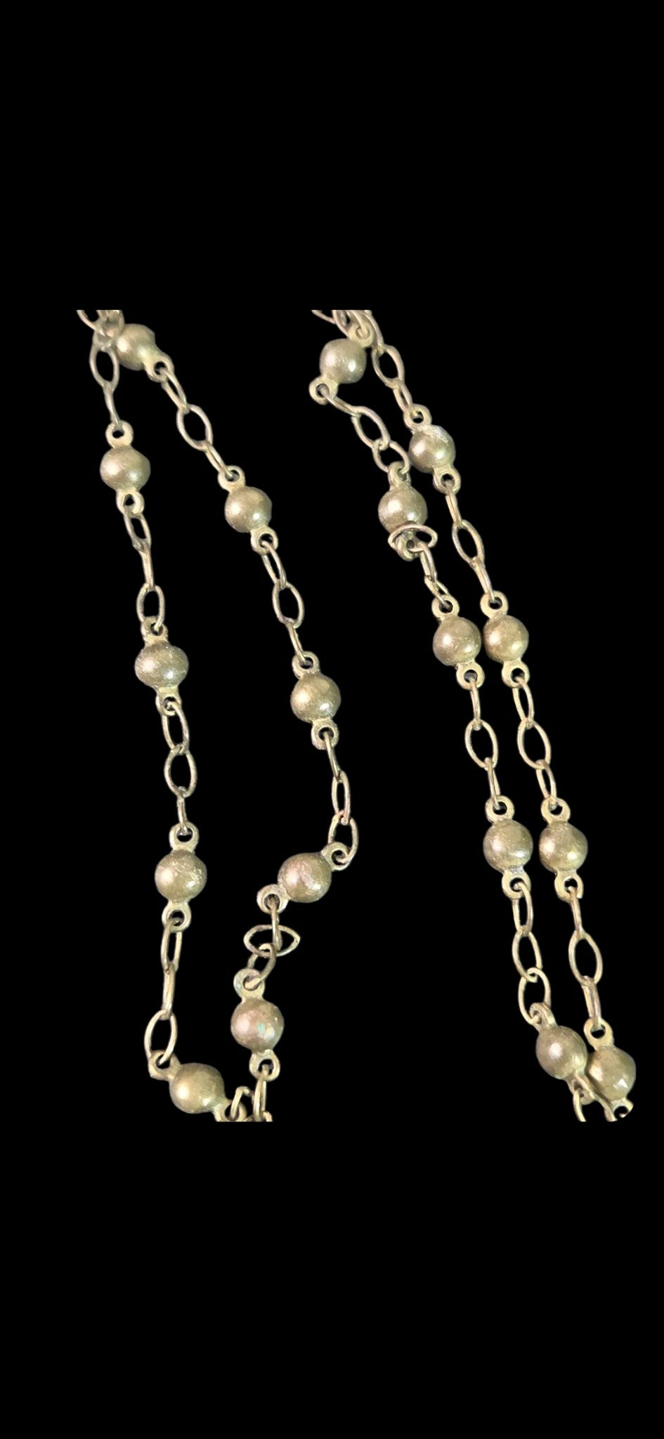 Antique Brass Coin Medallion Pendant Necklace | Classical Relief Botanical Beaded Chain Statement Necklace
